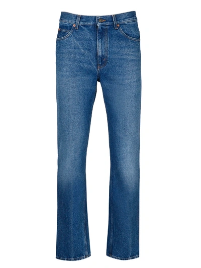 Shop Gucci Regular Jeans In Blue