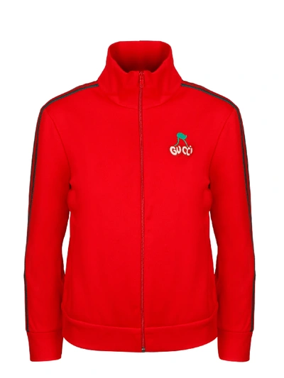Shop Gucci Ciliegia Jacket In Red