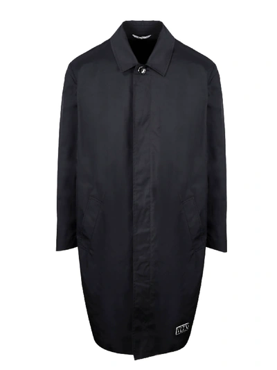 Shop Valentino Vltn Tag Coat In Black