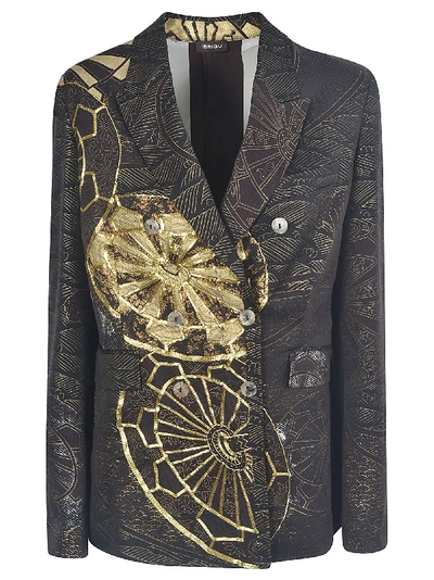 Shop Ibrigu All-over Print Double-breasted Blazer In Fantasy