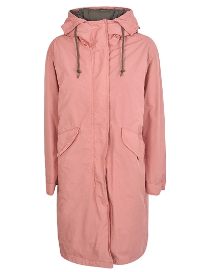 Shop Aspesi Drawstring Hood Parka In Peonia