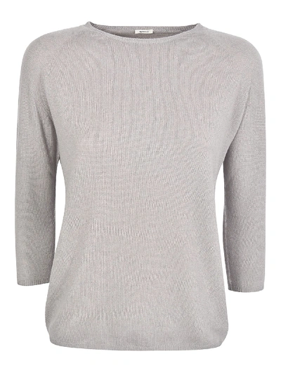 Shop A Punto B Quarter-length Sleeved Sweater In Ecru