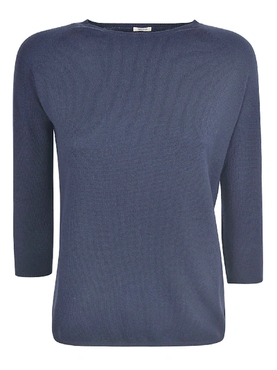 Shop A Punto B Quarter-length Sleeved Sweater In Navy