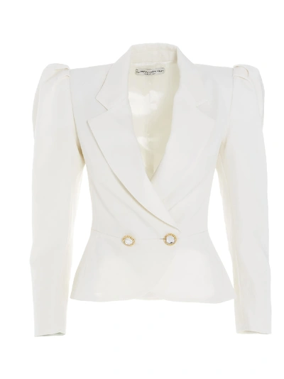 Shop Alessandra Rich Blazer In White