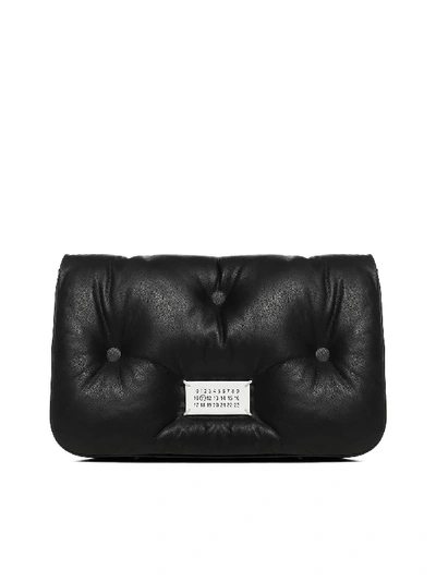 Shop Maison Margiela Glam Slam Quilted Leather Clutch Bag In Black