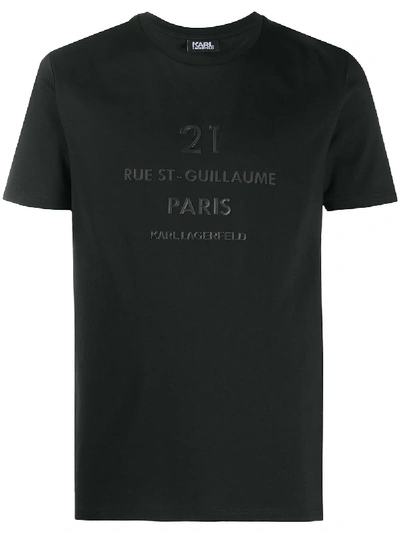 Shop Karl Lagerfeld Rue St-guillaume T-shirt In Black