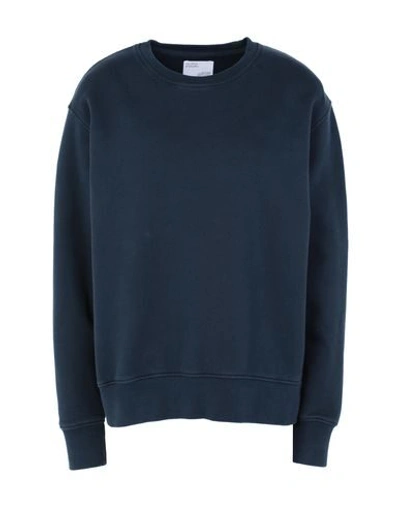 Shop Colorful Standard Woman Sweatshirt Midnight Blue Size Xs Organic Cotton