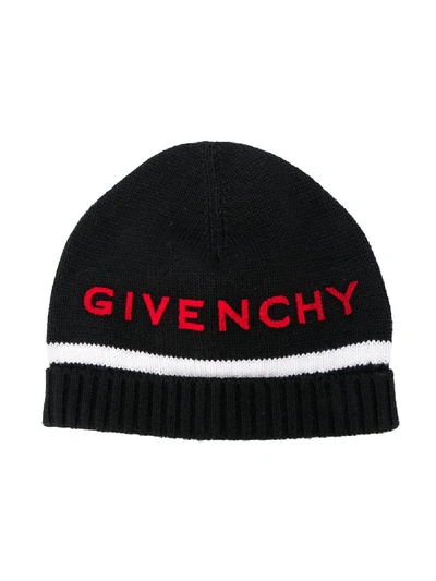 Shop Givenchy Logo-embroidered Beanie In Black