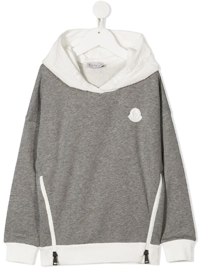 Shop Moncler Long Sleeve Sweatshirt In Grey