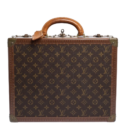 Pre-owned Louis Vuitton Louis Vuiton Monogram Canvas Cotteville Hardsided Briefcase 40 In Brown