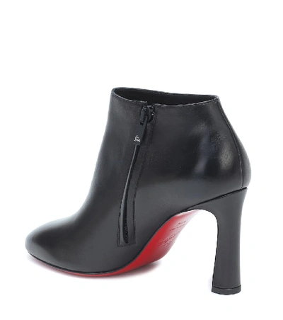 Shop Christian Louboutin Eleonor 85 Leather Ankle Boots In Black