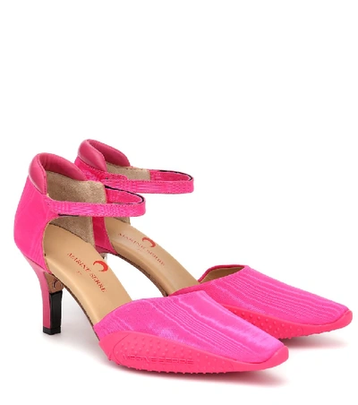 Shop Marine Serre Moiré Pumps In Pink