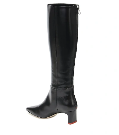 Shop Aeyde Sidney Leather Knee-high Boots In Black