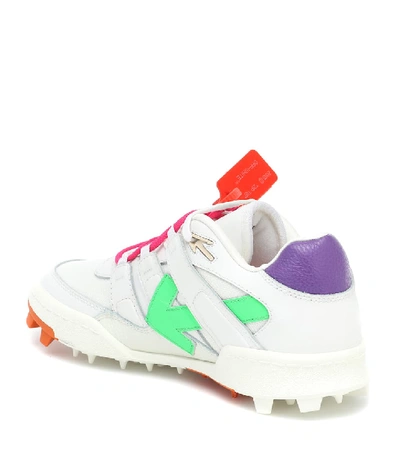 Shop Off-white Mountain Cleats Leather Sneakers In White