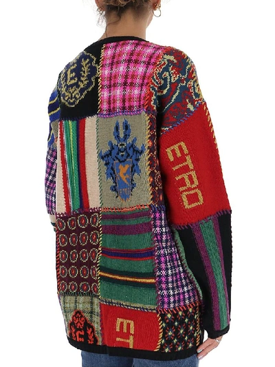 Shop Etro Patchwork Knit Sweater In Multi