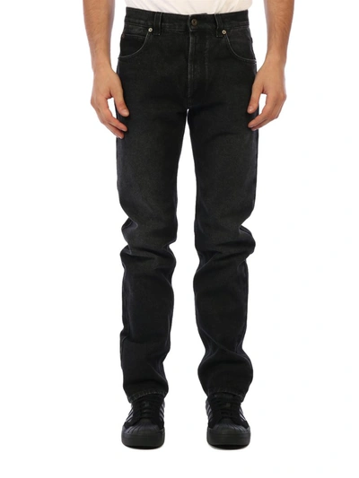 Shop Loewe Tapered Jeans In Black
