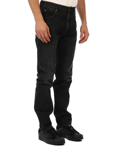 Shop Loewe Tapered Jeans In Black