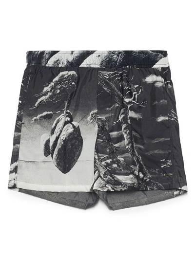 Shop Valentino All Over Printed Swimshorts In Grey