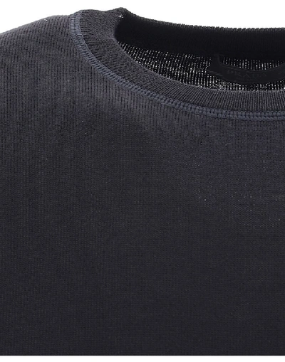 Shop Prada Logo Stitch Detail Sweater In Black