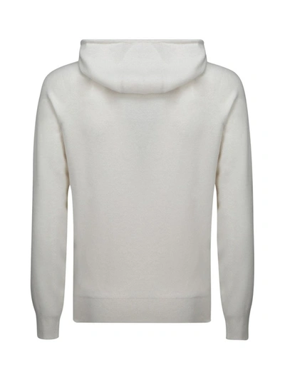 Shop Ermenegildo Zegna Front Pocket Hoodie In White