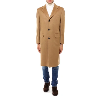 Shop Kiton Tailored Coat In Brown