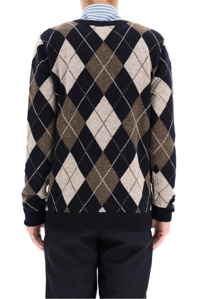 Shop Apc A.p.c. Argyle Sweater In Multi