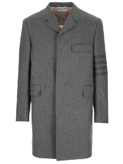 Shop Thom Browne Chesterfield Tonal 4 In Grey