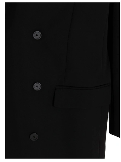 Shop Balenciaga Double Breasted Coat In Black