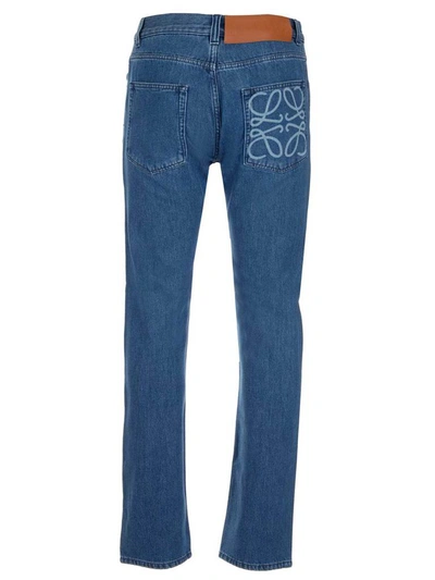 Shop Loewe Tapered Jeans In Blue