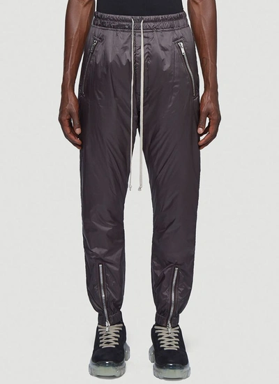 Rick Owens Padded Track Pants In Grey | ModeSens