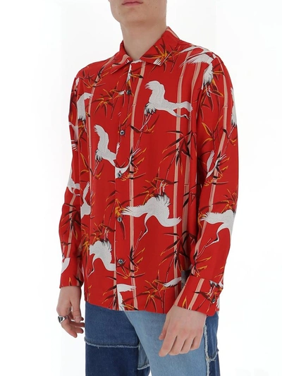 Shop Buscemi Graphic Print Shirt In Red