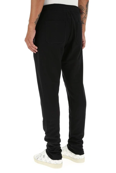 Shop Balmain Logo Printed Drawstring Jogger Pants In Black