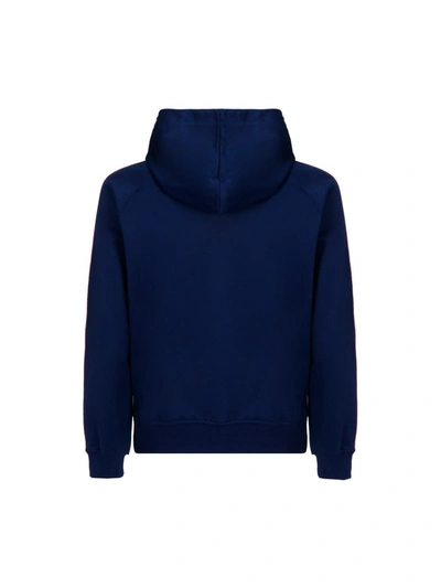 Shop Dsquared2 Logo Band Hooded Track Jacket In Navy