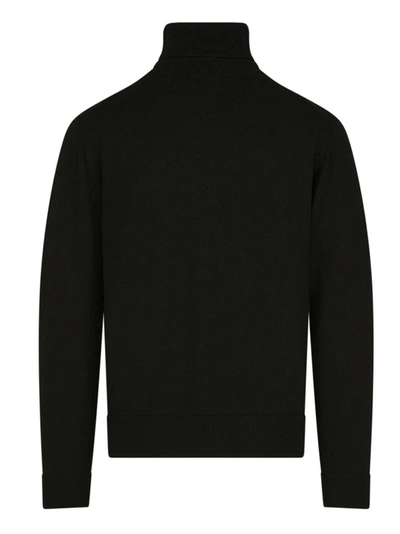 Shop Kenzo Tiger Crest Rollneck Sweater In Black