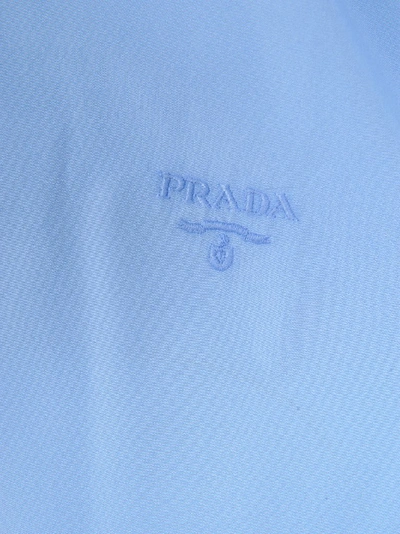 Shop Prada Button In Blue