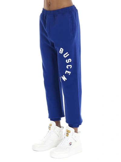 Shop Buscemi Logo Print Sweatpants In Blue