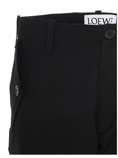 Shop Loewe Cargo Trousers In Black