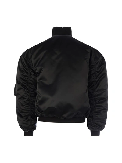 Shop Balenciaga Uniform Bomber Jacket In Black