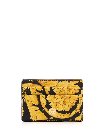 Shop Versace Baroque Print Cardholder In Multi