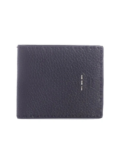 Shop Fendi Selleria Bifold Wallet In Grey