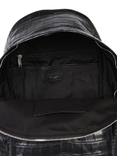 Shop Saint Laurent City Embossed Backpack In Black