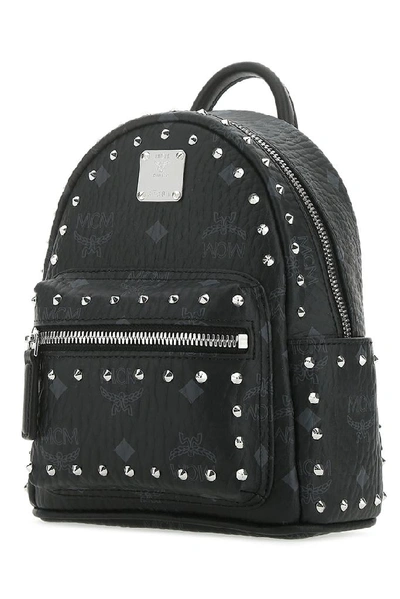 Shop Mcm Visetos Studded Backpack In Black