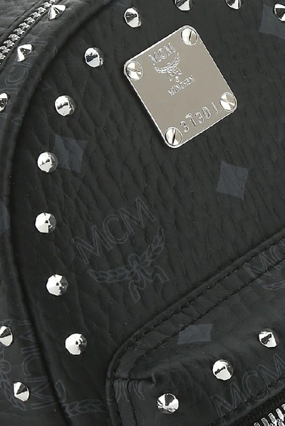 Shop Mcm Visetos Studded Backpack In Black