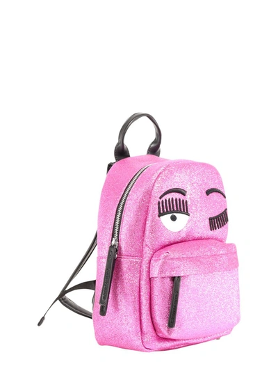 Shop Chiara Ferragni Flirting Glitter Backpack In Pink
