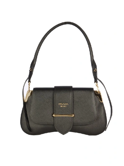 Shop Prada Sidonie Shoulder Bag In Black