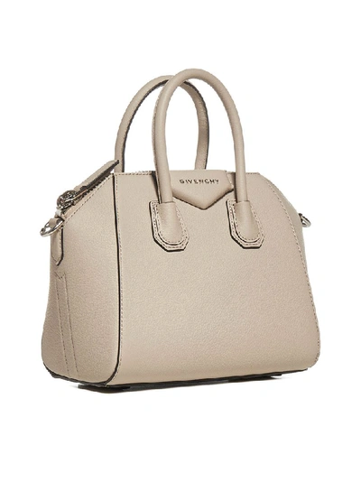 Shop Givenchy Antigona Mini Tote Bag In Beige