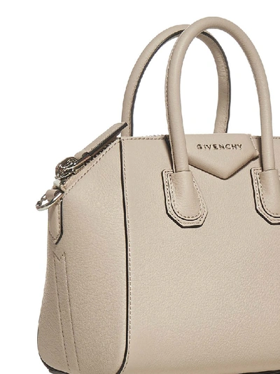 Shop Givenchy Antigona Mini Tote Bag In Beige