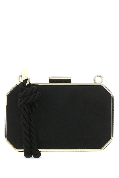 Shop Prada Logo Mini Clutch Bag In Black
