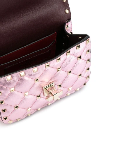 Shop Valentino Garavani Rockstud Spike Mini Shoulder Bag In Pink