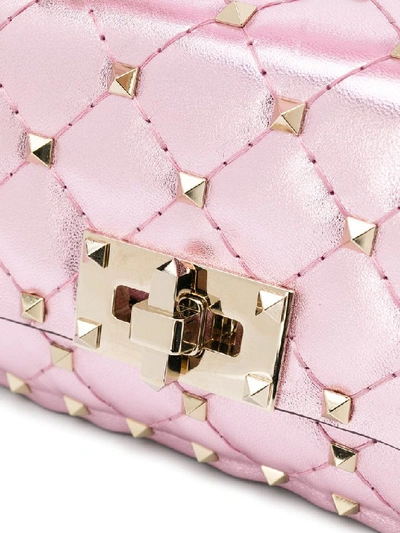 Shop Valentino Garavani Rockstud Spike Mini Shoulder Bag In Pink